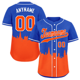 Custom Blue Orange City Edition Personalized Authentic Baseball Jersey BSBJ01-D017128